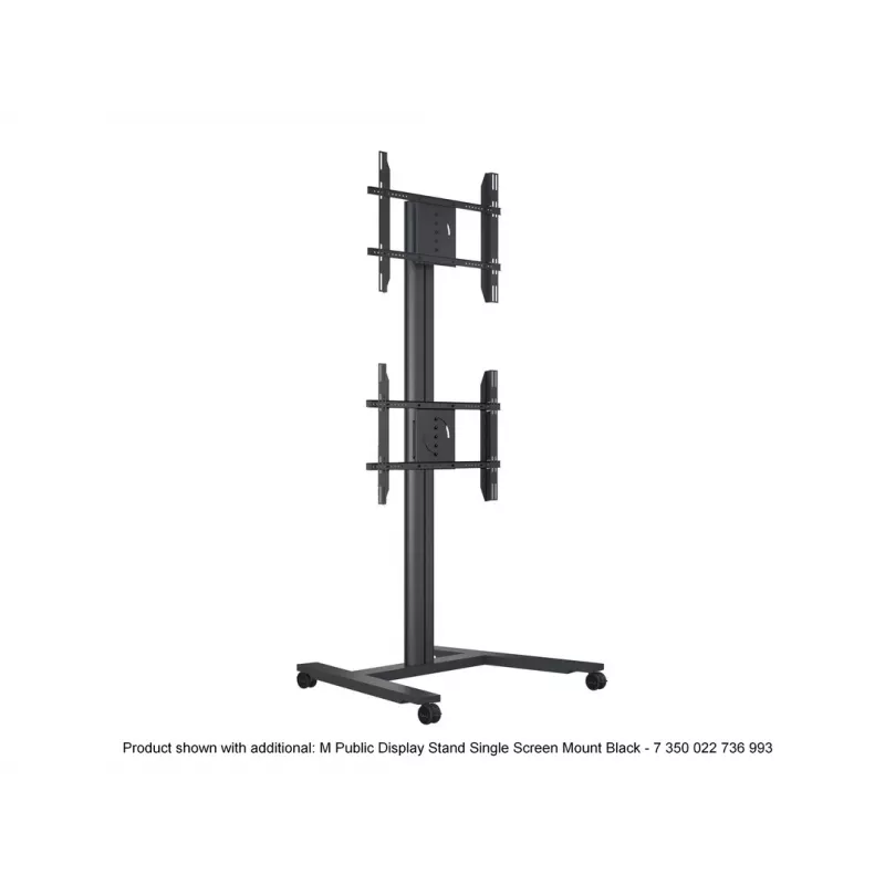 Viena ekrāna publiskā displeja statīvs MULTIBRACKETS M – melns, atbalsta līdz 60 kg, VESA 200x200–800x400