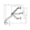 Multibrackets M VESA Gas Lift Arm Single balta