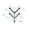 Multibrackets M VESA Gas Lift Arm Quad Melns 40 kg 15-32 collas