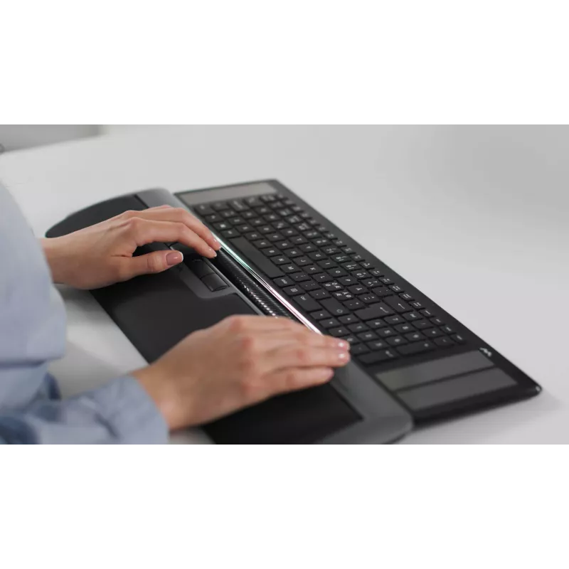 Mousetrapper Delta pelei pelēka paplašināta USB-A, USB Type-A, 4000 DPI, melna, pelēka