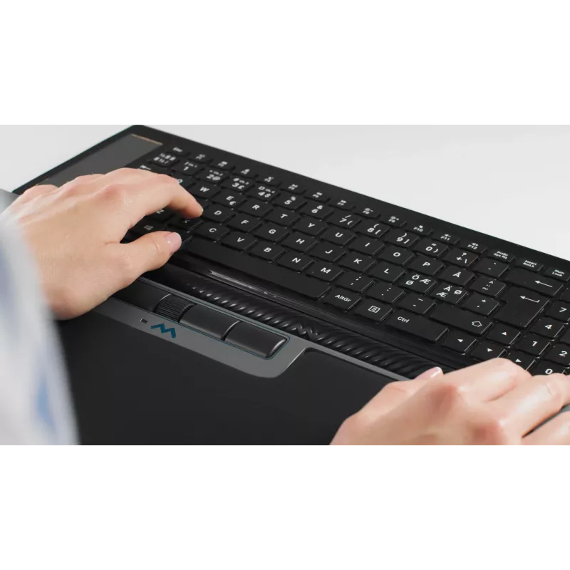 Mousetrapper Delta pelei pelēka paplašināta USB-A, USB Type-A, 4000 DPI, melna, pelēka