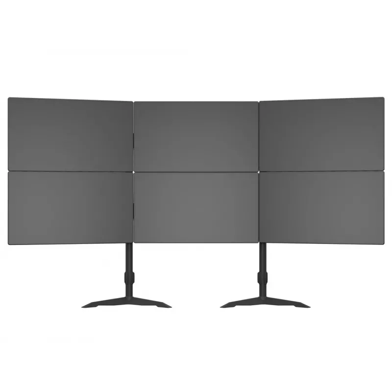 Trīskāršs monitoru galda stiprinājuma paplašinājuma komplekts MULTIBRACKETS M VESA 3 displejiem 24–32 collas līdz 24 kg, alumīnijs/plastmasa, melns