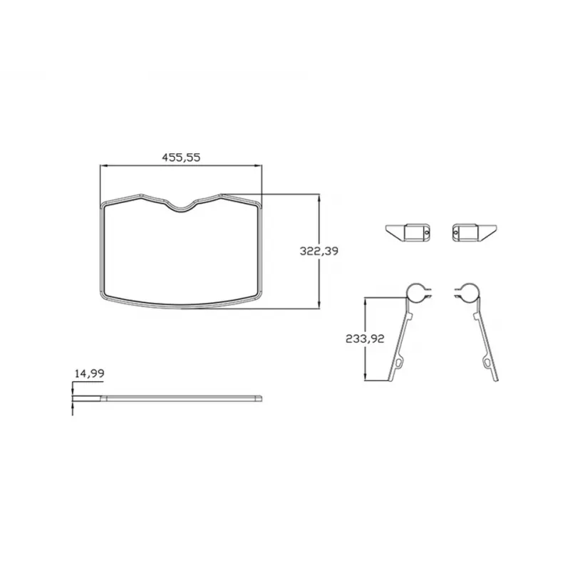 Plaukts Multibrackets M Public Floorstand Shelf Basic 150 Melns Plastmasa Tērauds