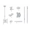 Multibrackets M Public Ceilingmount Medium Single balta 3000 Maks. svars 30 kg Min. ekrāns 32 collas Maks. ekrāns 55 collas
