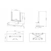 Multibrackets M VESA galda statīvs Turn Small MAX 300x300 melns