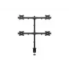 Multibrackets M Deskmount Basic Quad, skava/caururbums, 32 kg, 38,1 cm (15″), 68,6 cm (27″), 100 x 100 mm, melns