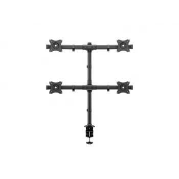 Multibrackets M Deskmount Basic Quad, skava/caururbums, 32 kg, 38,1 cm (15″), 68,6 cm (27″), 100 x 100 mm, melns