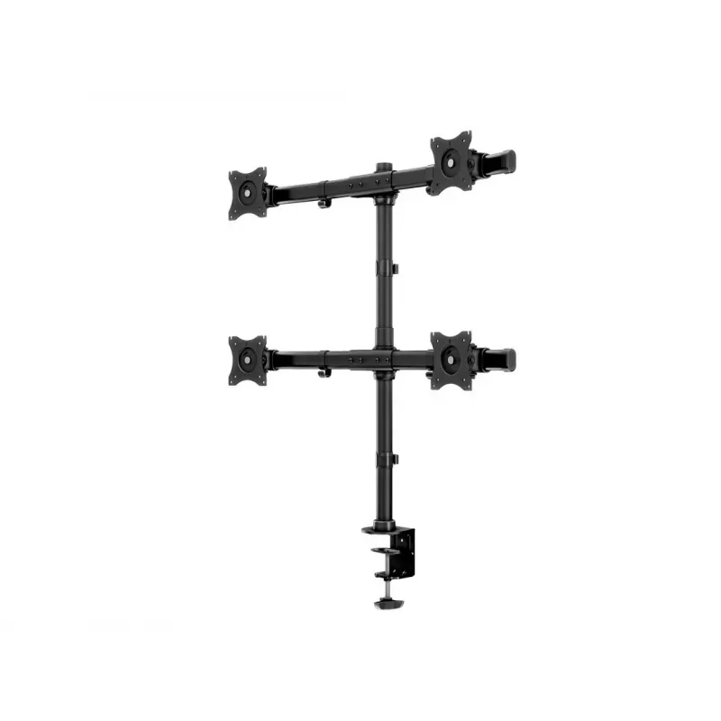 Multibrackets M Deskmount Basic Quad, skava/caururbums, 32 kg, 38,1 cm (15″), 68,6 cm (27″), 100 x 100 mm, melns