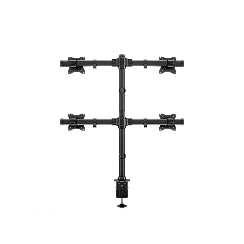 Multibrackets M Deskmount Basic Quad, skava/caururbums, 32 kg, 38,1 cm (15″), 68,6 cm (27″), 100 x 100 mm, melns