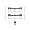 Multibrackets M Deskmount Basic Quad, skava/caururbums, 32 kg, 38,1 cm (15″), 68,6 cm (27″), 100 x 100 mm, melns