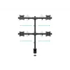 Multibrackets M Deskmount Basic Quad, skava/caururbums, 32 kg, 38,1 cm (15″), 68,6 cm (27″), 100 x 100 mm, melns