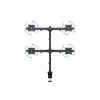 Multibrackets M Deskmount Basic Quad, skava/caururbums, 32 kg, 38,1 cm (15″), 68,6 cm (27″), 100 x 100 mm, melns