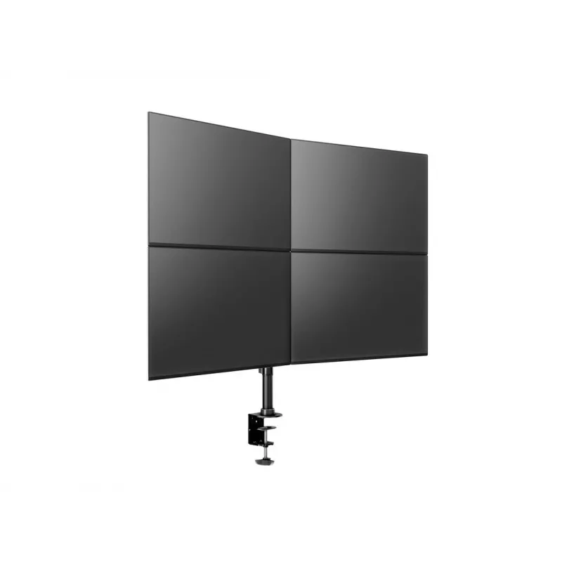 Multibrackets M Deskmount Basic Quad, skava/caururbums, 32 kg, 38,1 cm (15″), 68,6 cm (27″), 100 x 100 mm, melns