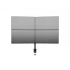 Multibrackets M Deskmount Basic Quad, skava/caururbums, 32 kg, 38,1 cm (15″), 68,6 cm (27″), 100 x 100 mm, melns