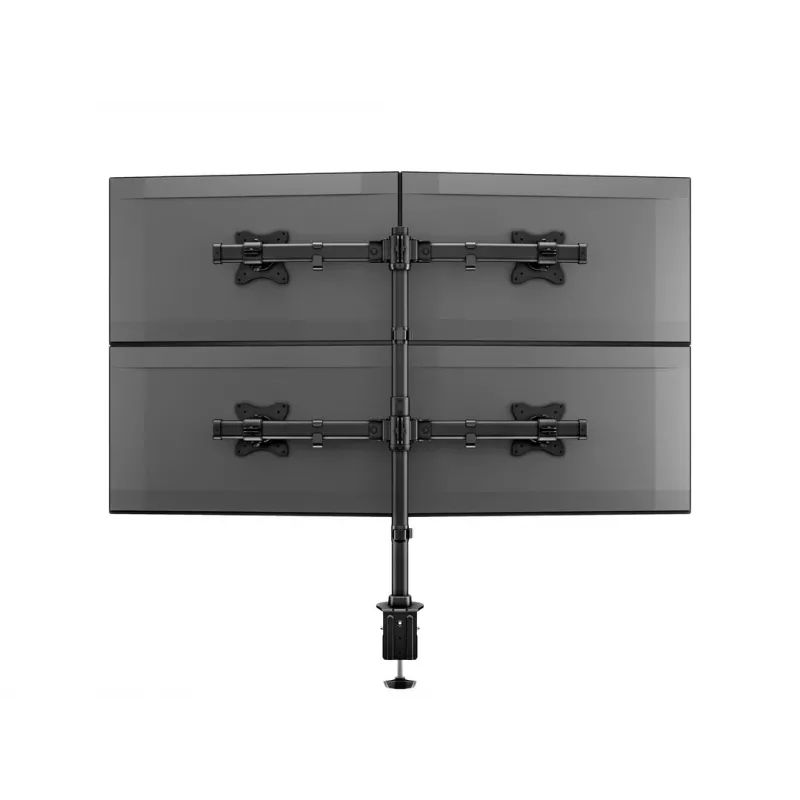 Multibrackets M Deskmount Basic Quad, skava/caururbums, 32 kg, 38,1 cm (15″), 68,6 cm (27″), 100 x 100 mm, melns