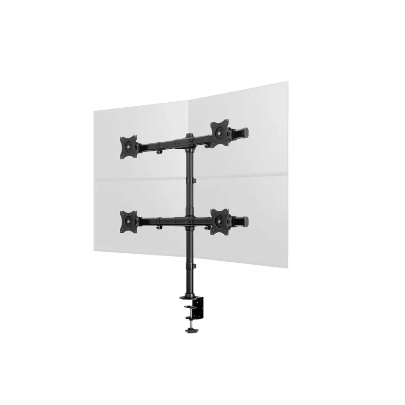 Multibrackets M Deskmount Basic Quad, skava/caururbums, 32 kg, 38,1 cm (15″), 68,6 cm (27″), 100 x 100 mm, melns