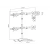 Multibrackets M Deskstand Basic Quad brīvi stāvošs stiprinājums 32 kg 15-27 collas