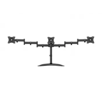 Monitora galda statīvs MULTIBRACKETS M Deskstand Basic Triple — 3 virzienu, VESA 75x75–100x100, balsta līdz 24 kg, 15 collu–27 collu ekrāniem, melns