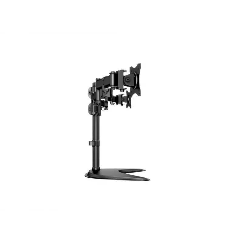 Monitora galda statīvs MULTIBRACKETS M Deskstand Basic Triple — 3 virzienu, VESA 75x75–100x100, balsta līdz 24 kg, 15 collu–27 collu ekrāniem, melns