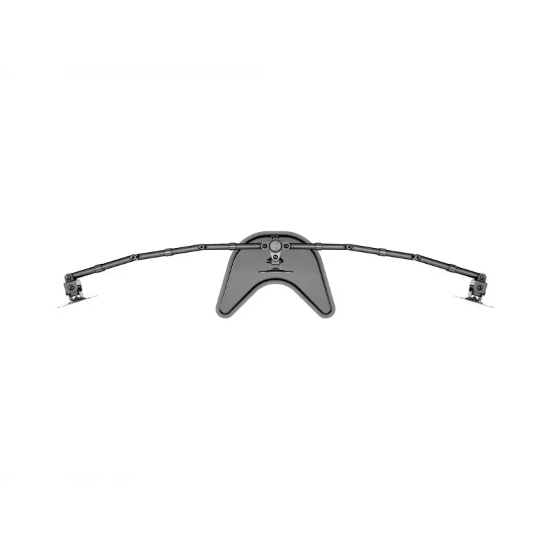 Monitora galda statīvs MULTIBRACKETS M Deskstand Basic Triple — 3 virzienu, VESA 75x75–100x100, balsta līdz 24 kg, 15 collu–27 collu ekrāniem, melns