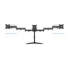 Monitora galda statīvs MULTIBRACKETS M Deskstand Basic Triple — 3 virzienu, VESA 75x75–100x100, balsta līdz 24 kg, 15 collu–27 collu ekrāniem, melns