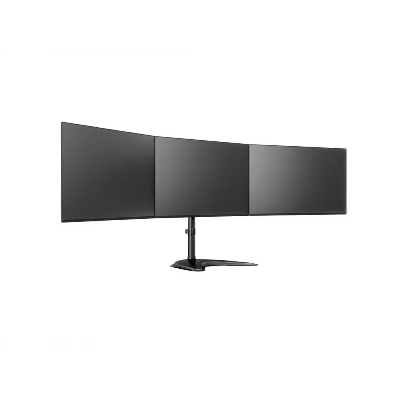 Monitora galda statīvs MULTIBRACKETS M Deskstand Basic Triple — 3 virzienu, VESA 75x75–100x100, balsta līdz 24 kg, 15 collu–27 collu ekrāniem, melns