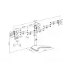 Monitora galda statīvs MULTIBRACKETS M Deskstand Basic Triple — 3 virzienu, VESA 75x75–100x100, balsta līdz 24 kg, 15 collu–27 collu ekrāniem, melns