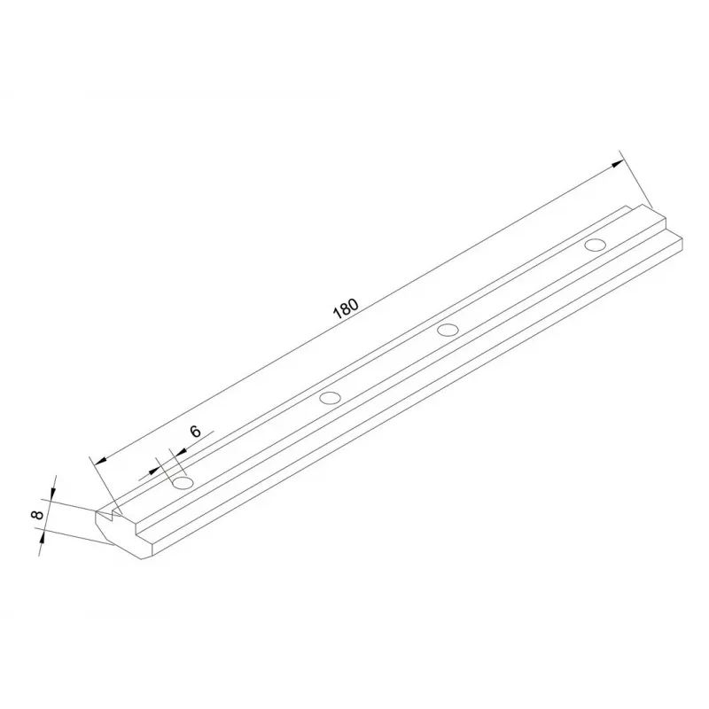 Sliedes pagarinājums Multibrackets M Pro Series Aluminium 180 mm