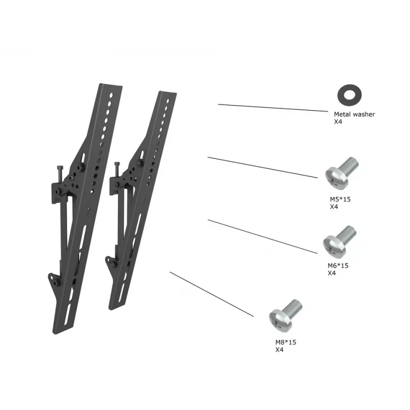 Plakanā paneļa stiprinājuma svira MULTIBRACKETS M Pro Series Tilt Arms 400mm, melna, alumīnijs/tērauds, 2 gab.