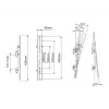 Plakanā paneļa stiprinājuma svira MULTIBRACKETS M Pro Series Tilt Arms 400mm, melna, alumīnijs/tērauds, 2 gab.