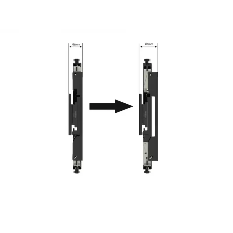 Plakanā paneļa stiprinājuma svira Multibrackets M Pro Series Micro-Adjustable Arms 400mm melna tērauda
