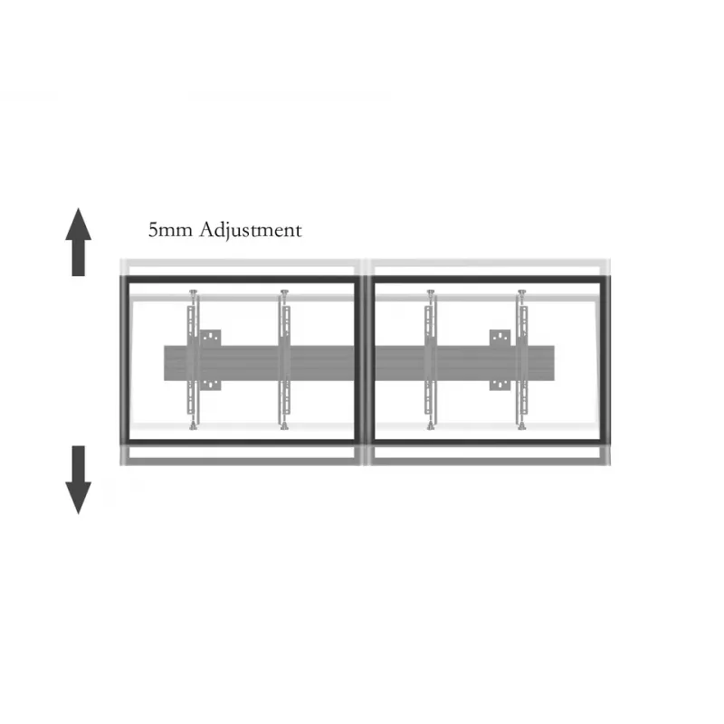 Plakanā paneļa stiprinājuma svira Multibrackets M Pro Series Micro-Adjustable Arms 400mm melna tērauda