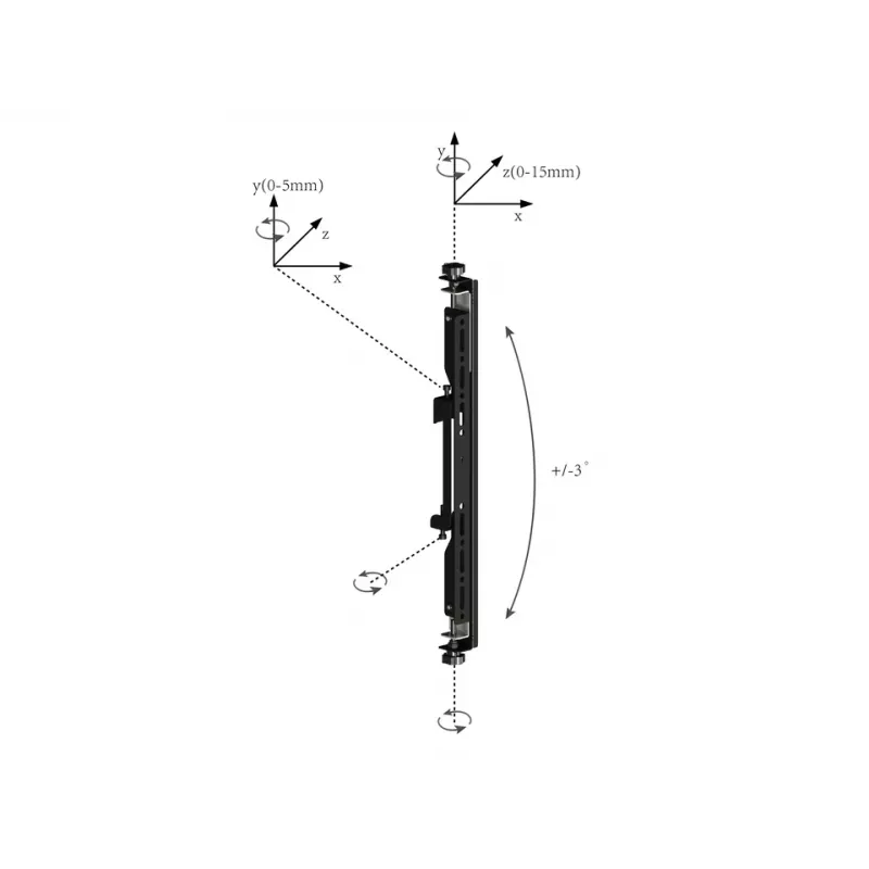 Plakanā paneļa stiprinājuma svira Multibrackets M Pro Series Micro-Adjustable Arms 400mm melna tērauda
