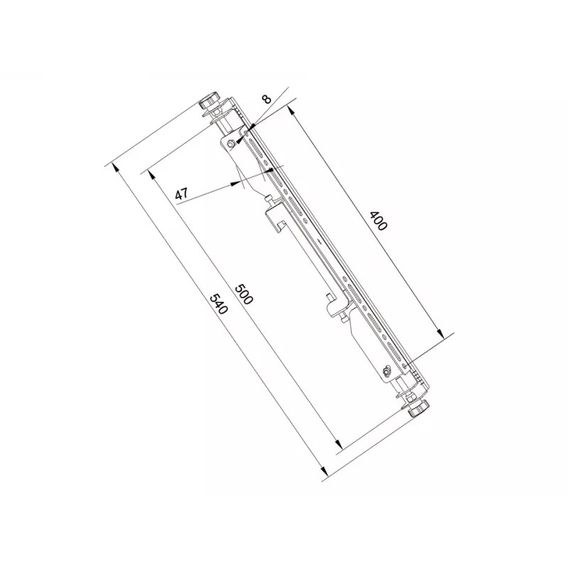 Plakanā paneļa stiprinājuma svira Multibrackets M Pro Series Micro-Adjustable Arms 400mm melna tērauda