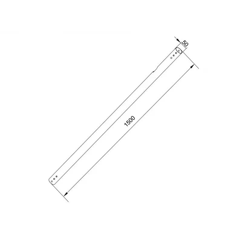 Caurule Multibrackets M Pro Series pagarinājuma caurule 1,5 m melns tērauds