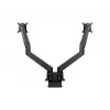 Multibrackets M VESA gāzes pacelšanas svira diviem monitoriem blakus, melna, skava, 20 kg, 15-32 collas