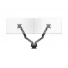 Multibrackets M VESA gāzes pacelšanas svira diviem monitoriem blakus, melna, skava, 20 kg, 15-32 collas