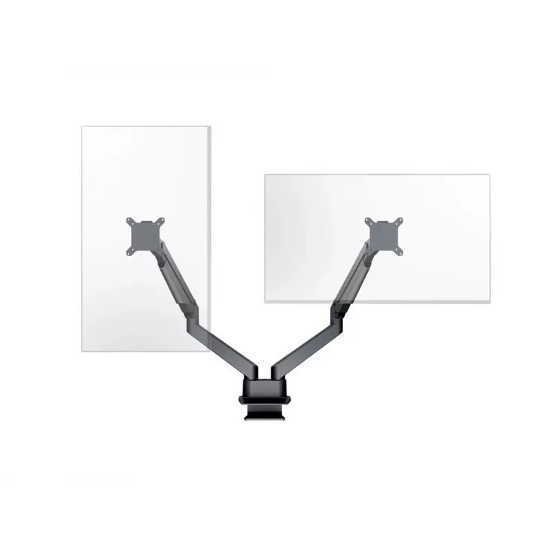 Multibrackets M VESA gāzes pacelšanas svira diviem monitoriem blakus, melna, skava, 20 kg, 15-32 collas