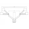 Multibrackets M VESA gāzes pacelšanas svira diviem monitoriem blakus, melna, skava, 20 kg, 15-32 collas