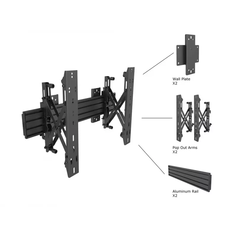 Wall Mount Multibrackets M Wallmount Pro MBW1U Melns 30 kg 40-65 inch