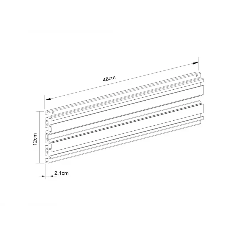 Multibrackets M Pro Series Single Screen Rail 48cm Melns