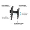 Multibrackets M VESA sienas stiprinājums Super plāns Tilt 400 MAX, 81,3 cm (32 collas), 139,7 cm (55 collas), 100 x 100 mm, 400 x 400 mm, Plastmasa, Tērauds, Melns