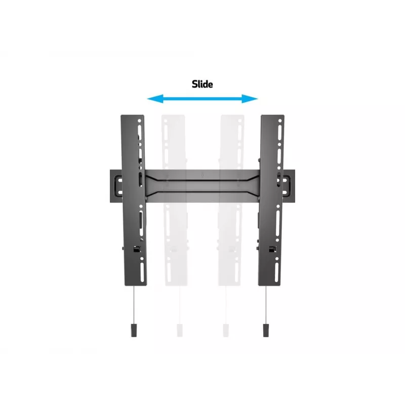 Multibrackets M VESA sienas stiprinājums Super plāns Tilt 400 MAX, 81,3 cm (32 collas), 139,7 cm (55 collas), 100 x 100 mm, 400 x 400 mm, Plastmasa, Tērauds, Melns