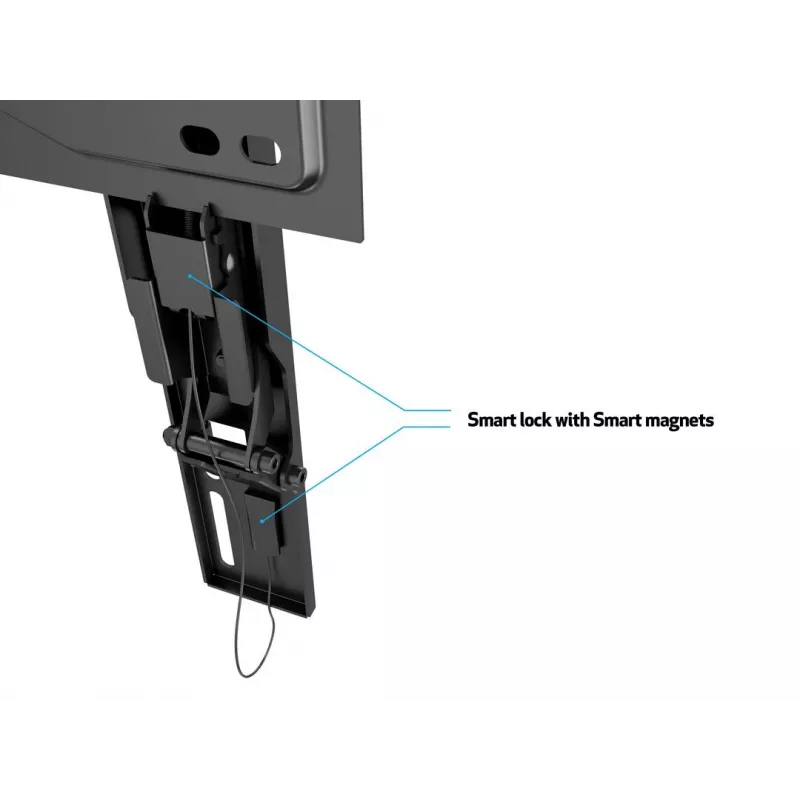 Multibrackets M VESA sienas stiprinājums Super plāns Tilt 400 MAX, 81,3 cm (32 collas), 139,7 cm (55 collas), 100 x 100 mm, 400 x 400 mm, Plastmasa, Tērauds, Melns