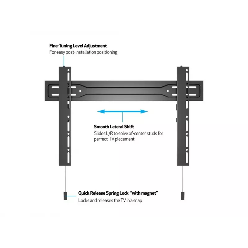 Multibrackets M VESA Wallmount Super plāns Fixed 600 MAX 35 kg 32-100 collas