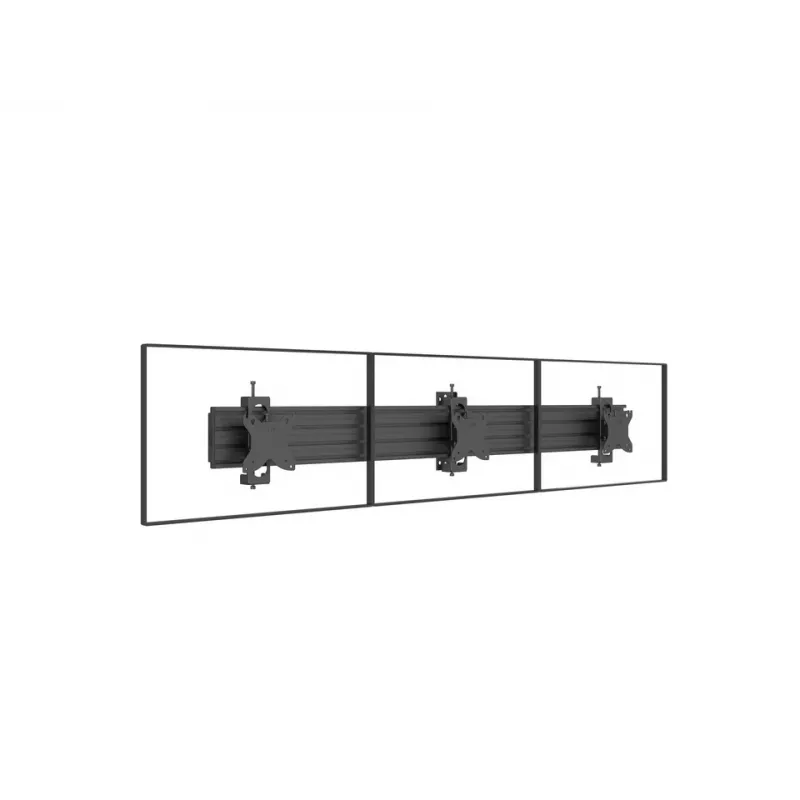 Multibrackets M Pro Series - Monitora stiprinājums Flex Pro 75/100, Kronšteins, Melns, Tērauds, 20 kg, Griesti/Grīda, Pro Series