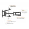 Multibrackets M Universal Long Reach Arm 1010mm HD Single 40kg 42-75 collu