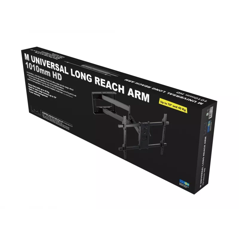 Multibrackets M Universal Long Reach Arm 1010mm HD Single 40kg 42-75 collu