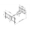 Multibrackets M Universal Long Reach Arm 1010mm HD Single 40kg 42-75 collu