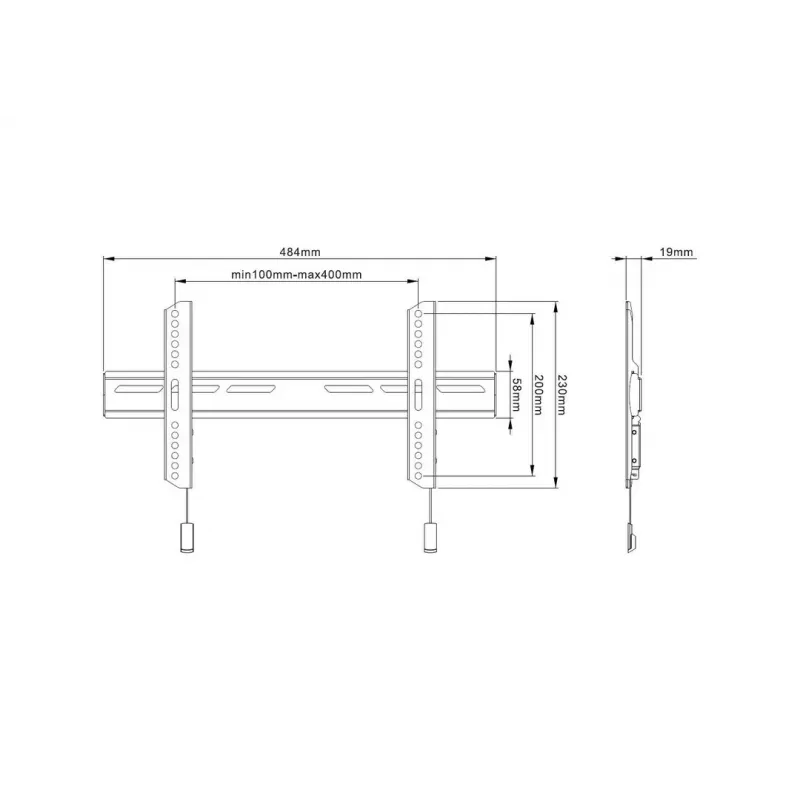 Multibrackets M OLED īpaši plāns fiksēts televizora sienas stiprinājums 50 kg 32–65 collas